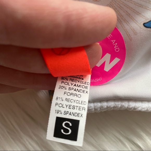 Maaji Sky White Town Sporty Bralette Bikini Top S - Picture 12 of 15